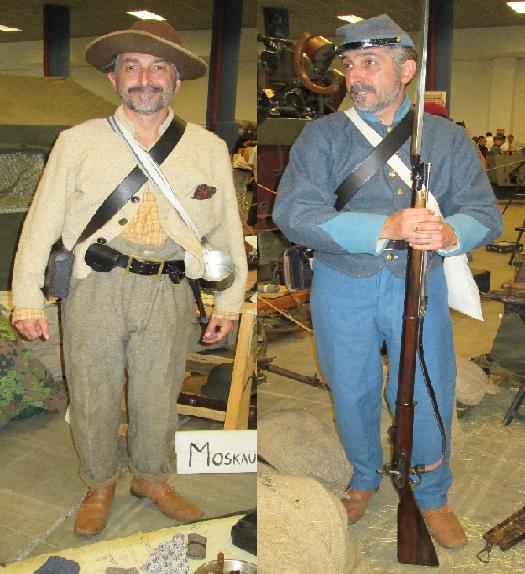 13. Guerra Civil Americana. Diversa tipología de uniforme de la Confederación del Sur