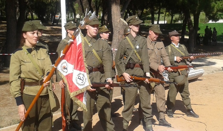 Soldados del Ejército Polaco de 1939 en La Vaguada de Madrid.